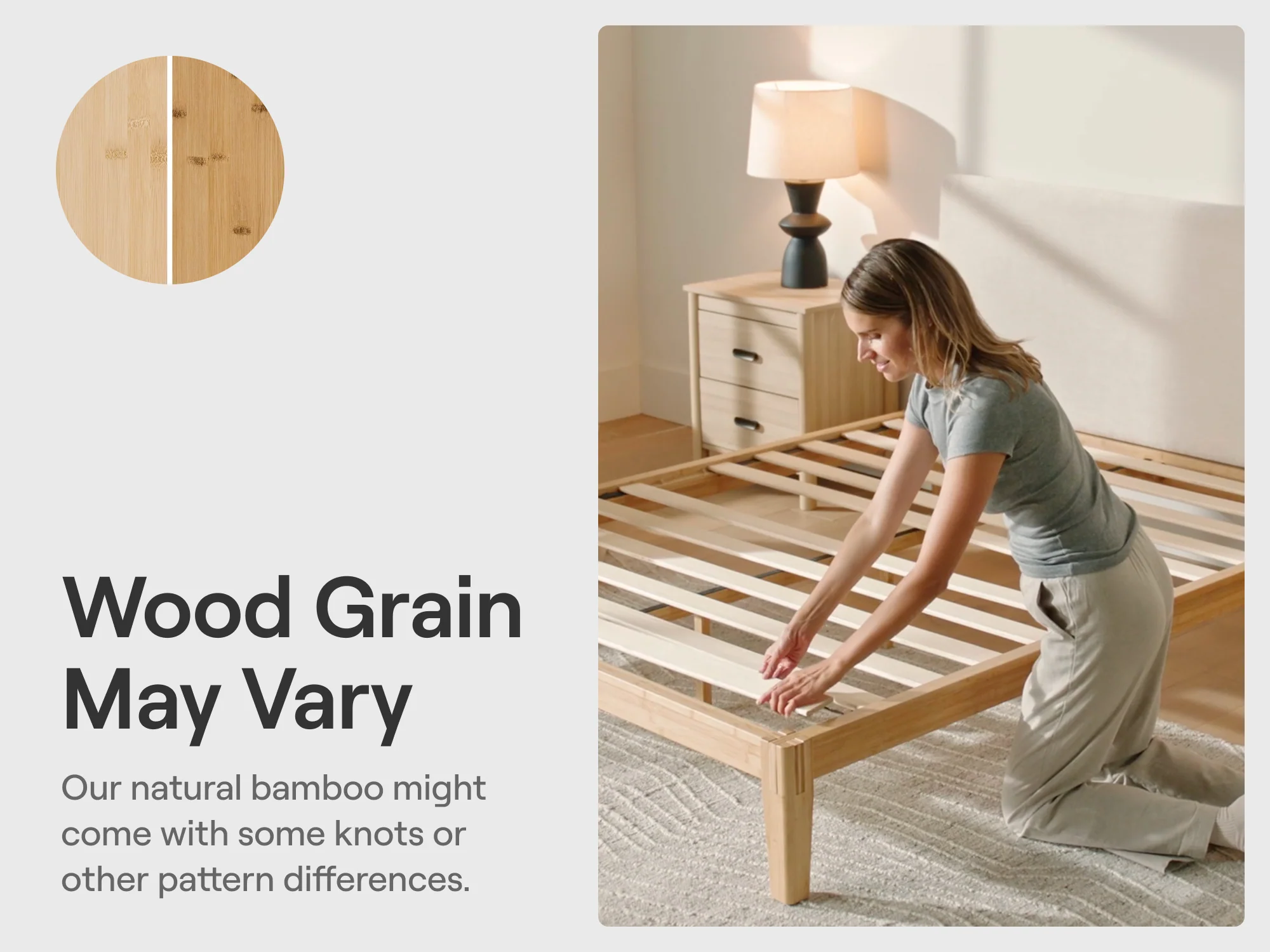 Bamboo Platform Bed Frame - Image 7