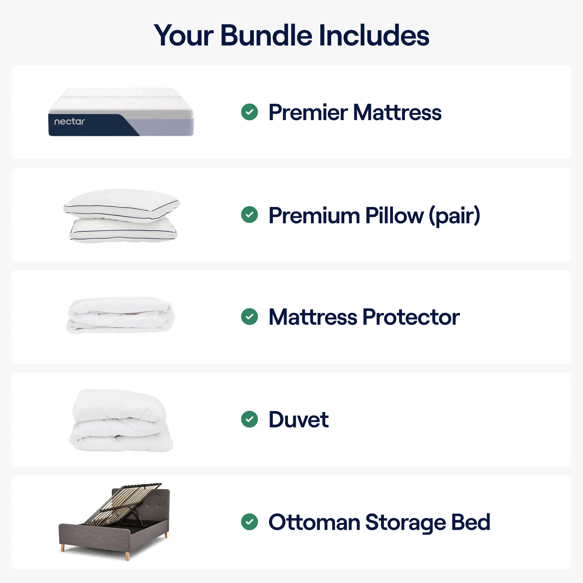 Nectar Premier Storage Bed Bundle - Double - Image 4