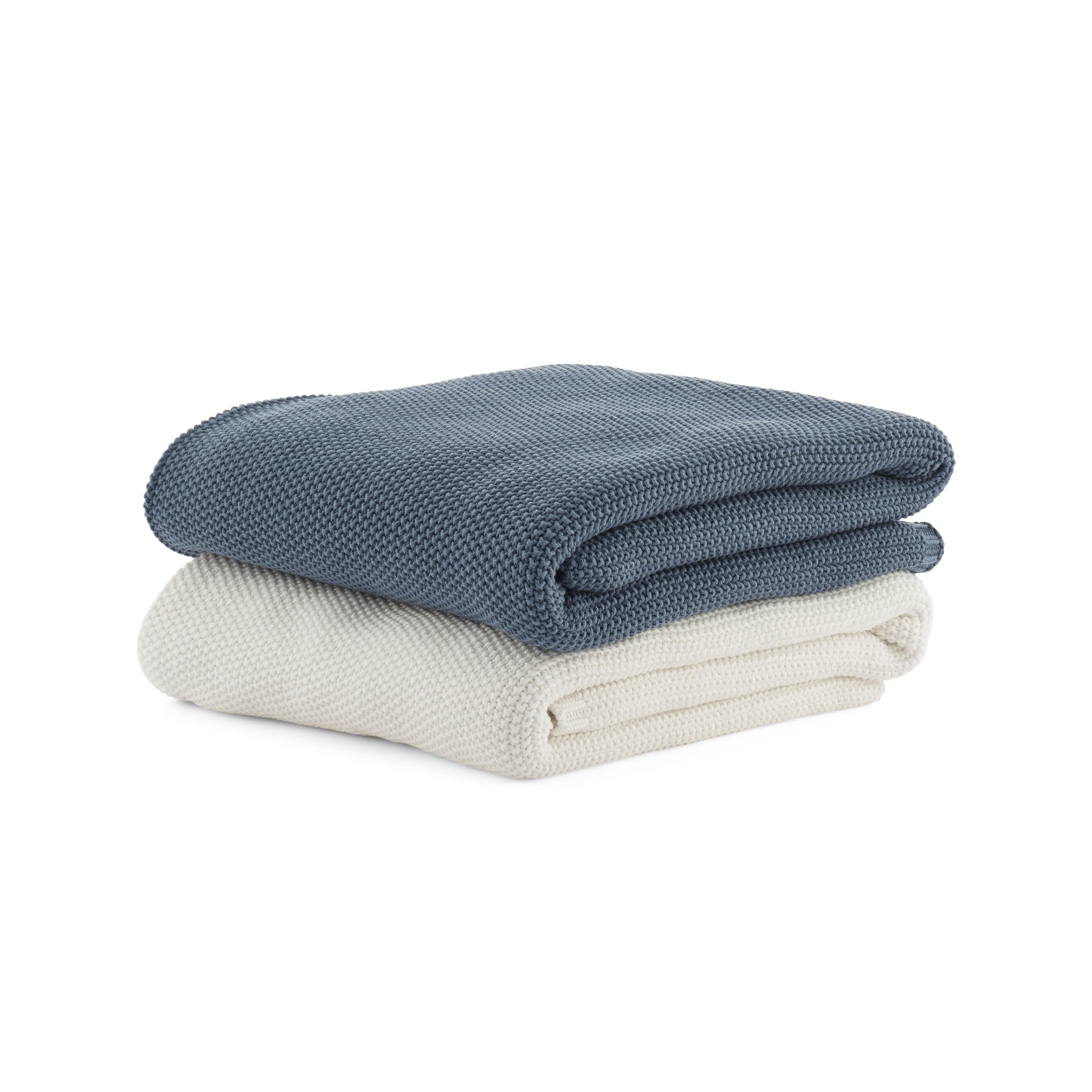 Organic Textured Knitted Throw - Image 2