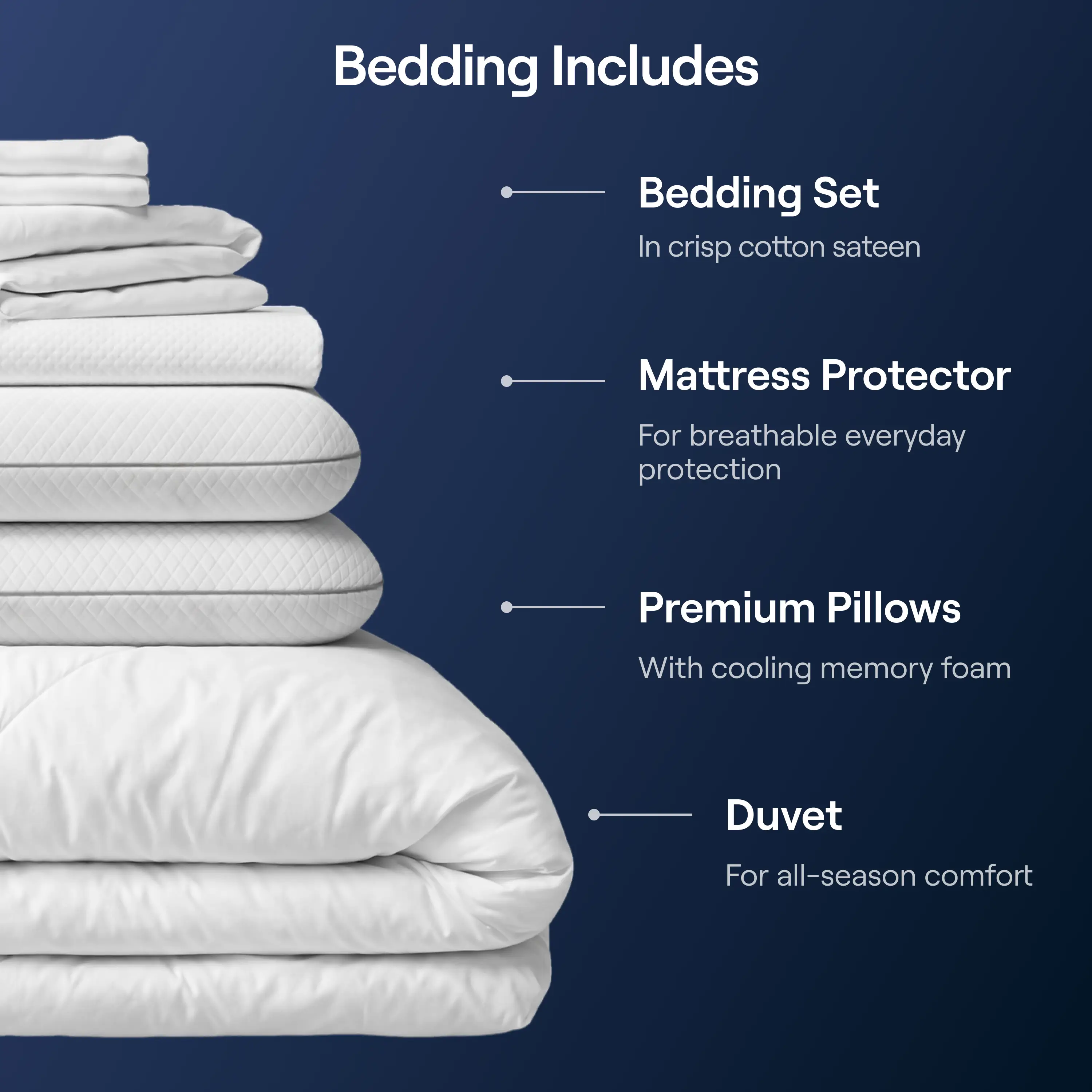 Nectar Classic Hybrid Bedroom Bundle - Double - Image 4