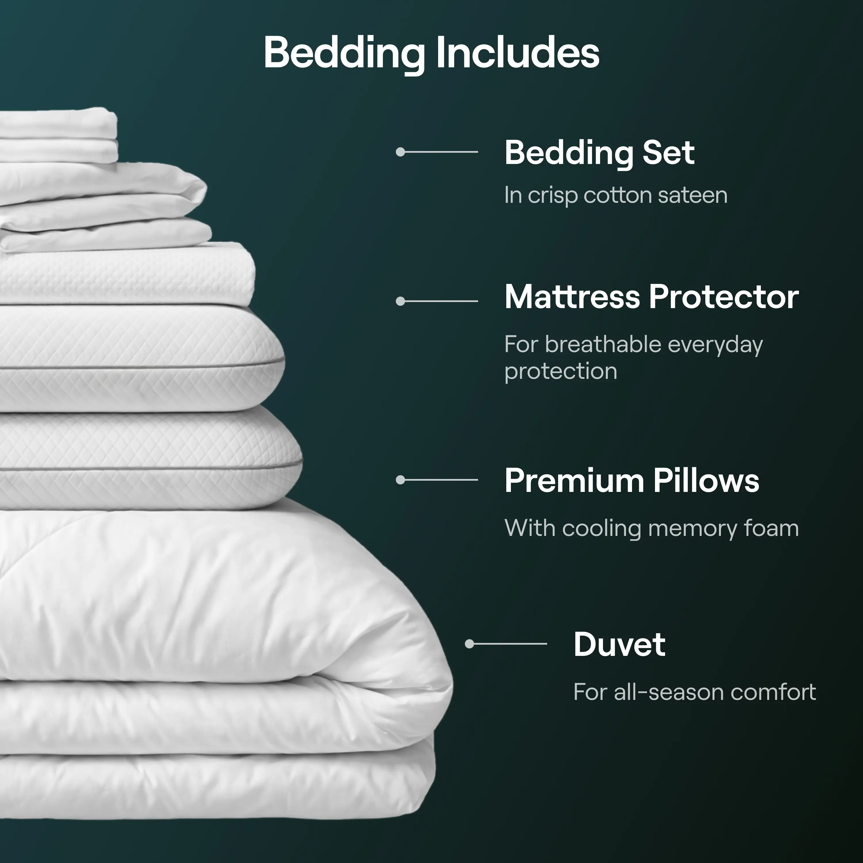 Nectar Premier Hybrid Bedroom Bundle - King - Image 4